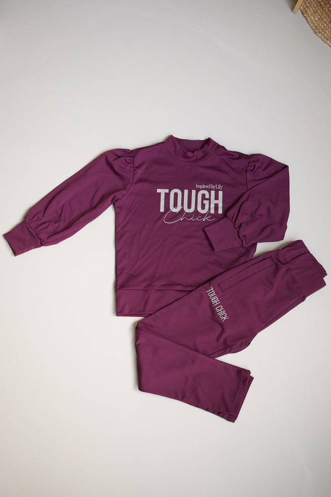 Aubergine trui