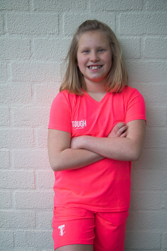 Neon roze set zonder rits